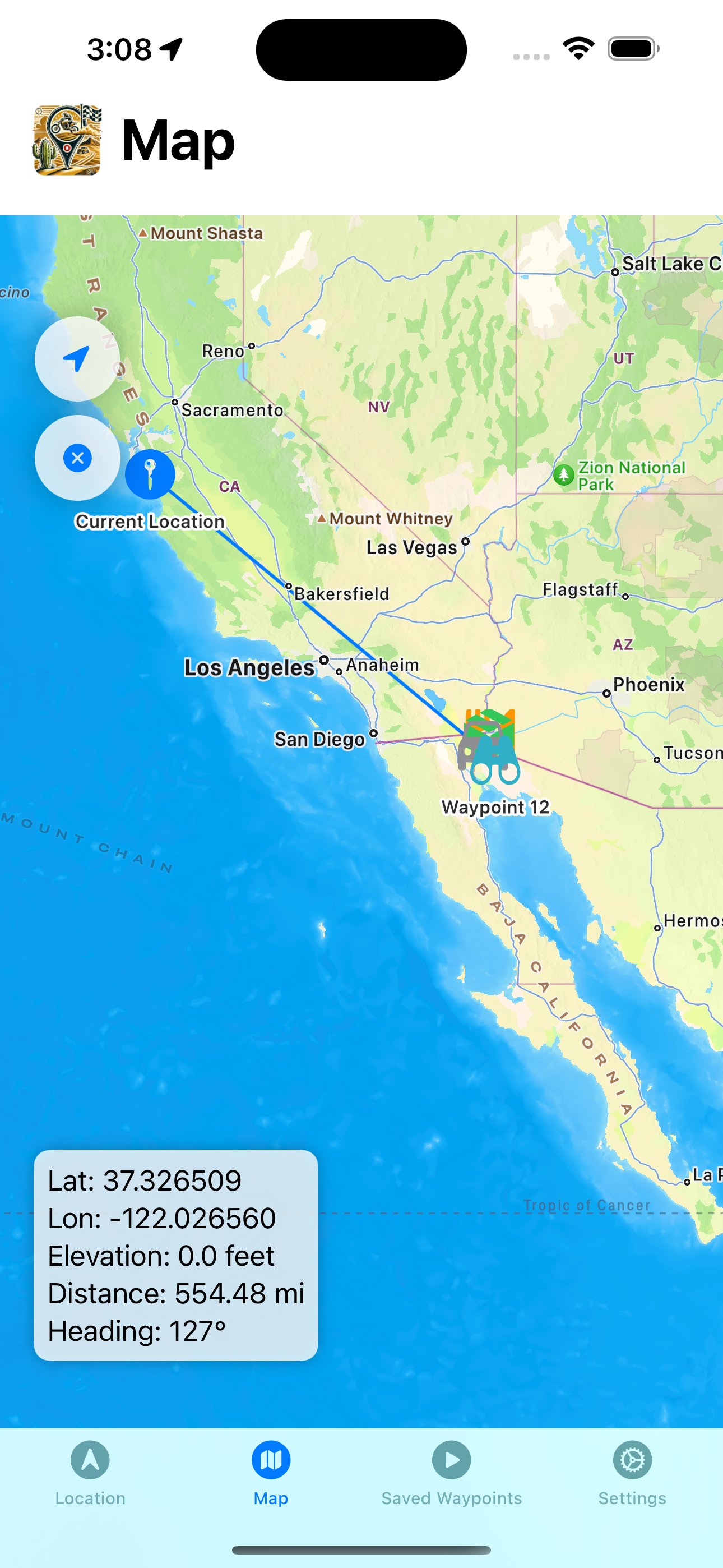 GPS Waypoint Screenshot 2