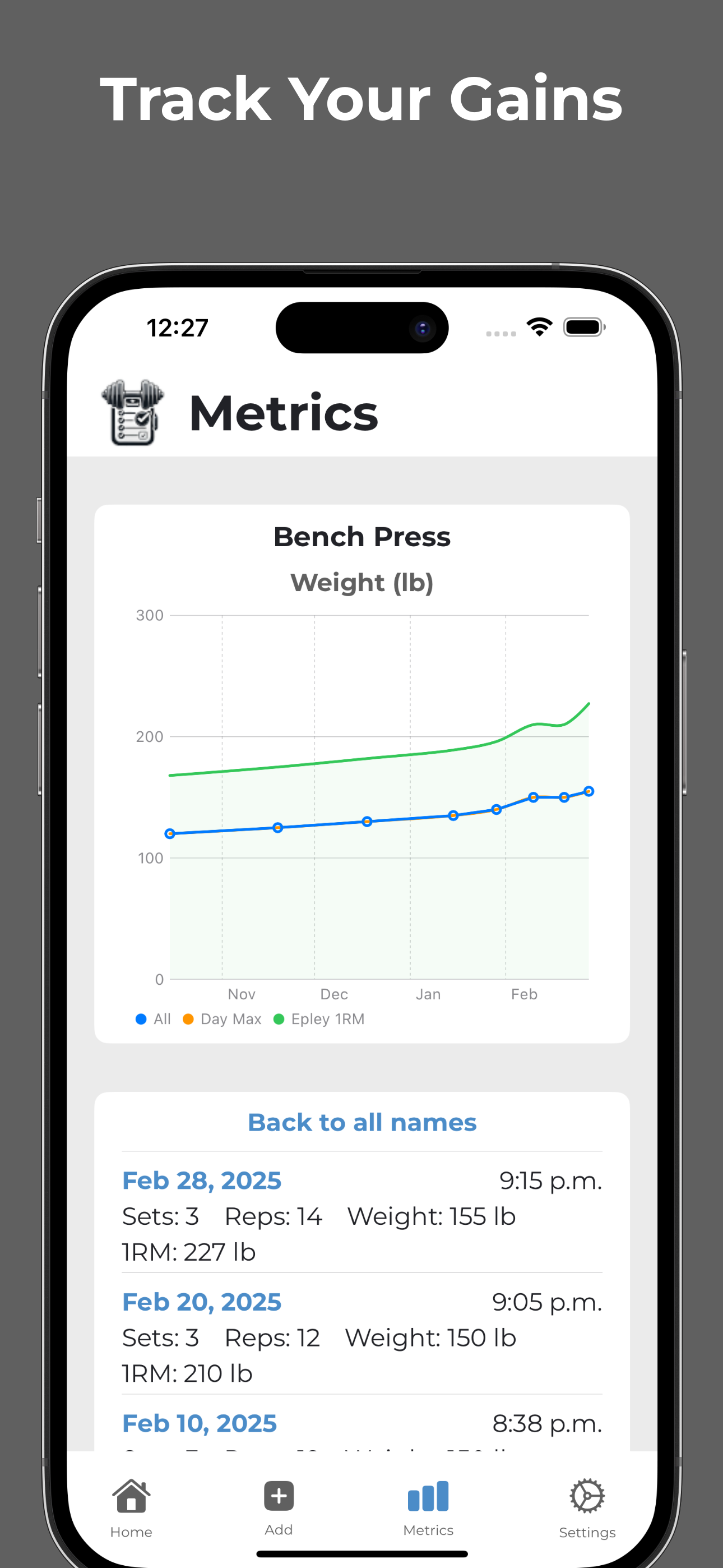 MyLiftLog Screenshot 3